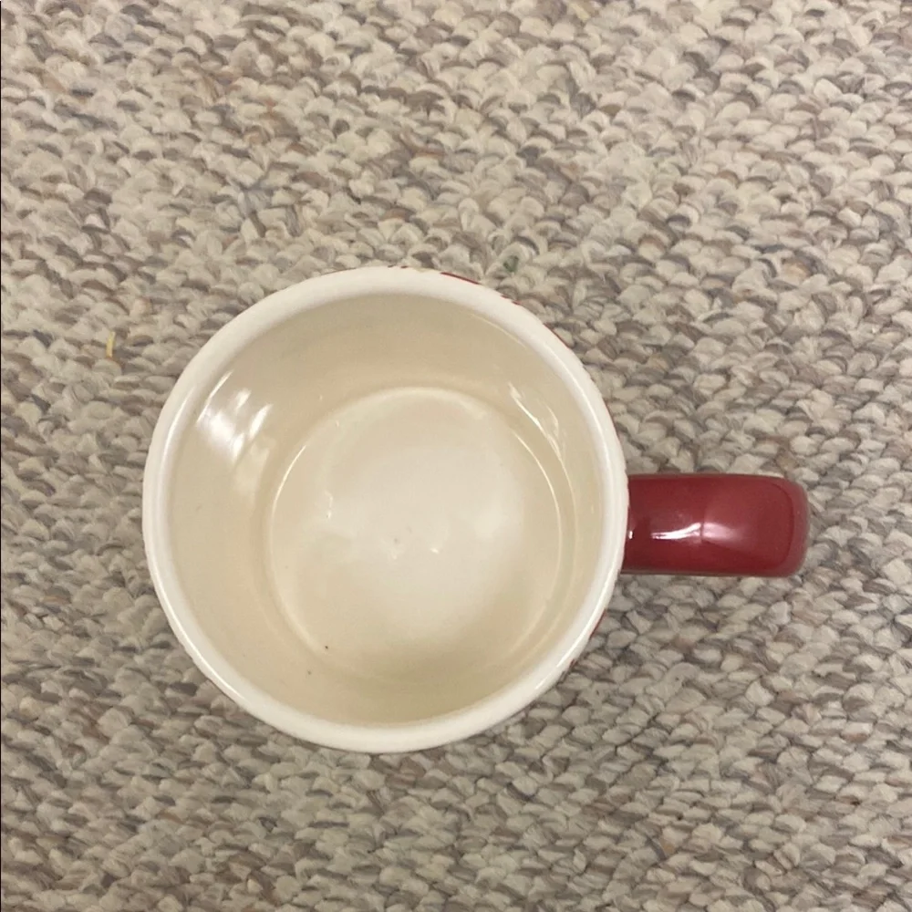 Sur La Table Red and White Holiday Mug